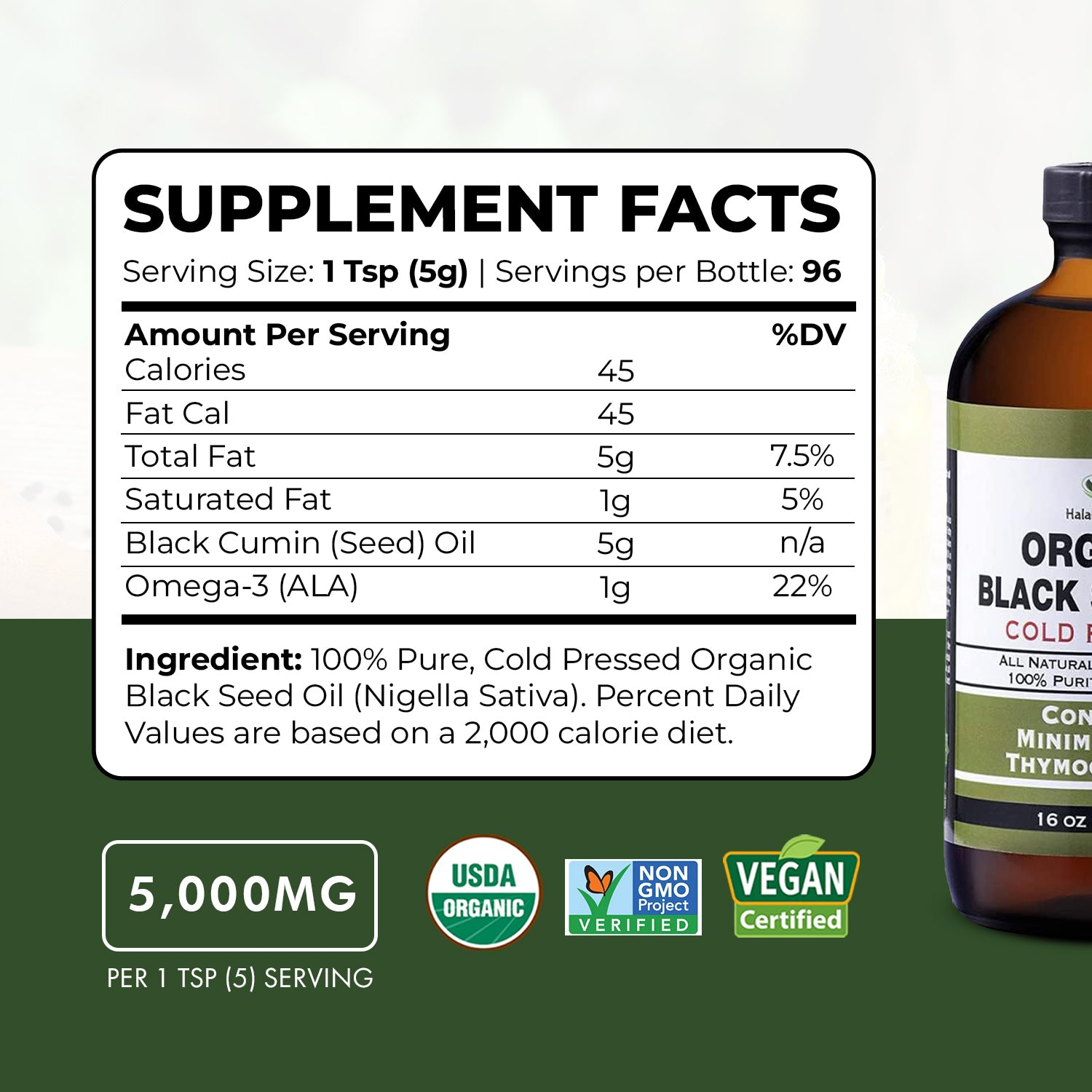 Black Seed Oil - USDA Organic