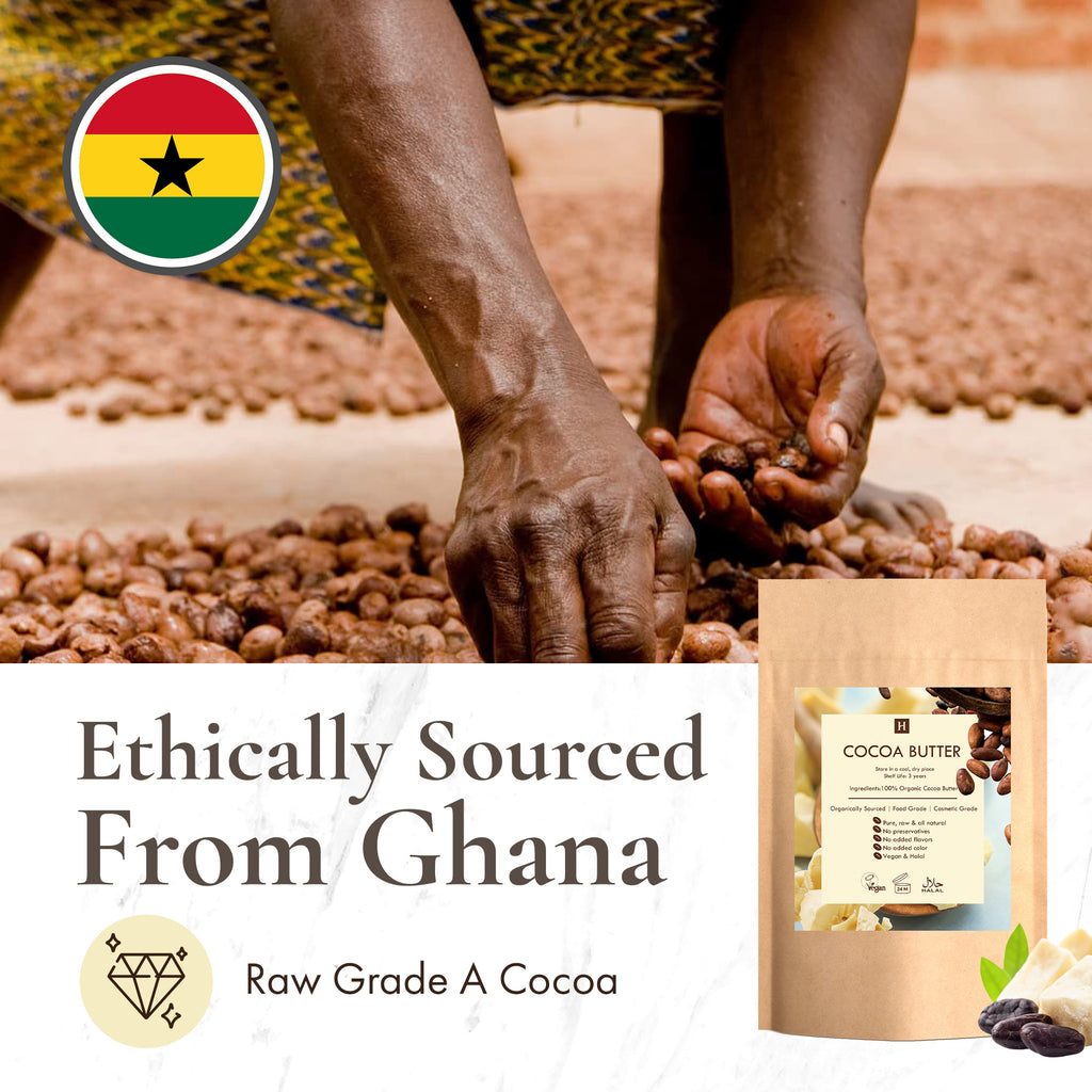 Cocoa Butter Refined with Sweet Aroma – Great for Baking, Cooking, and Skincare Blends