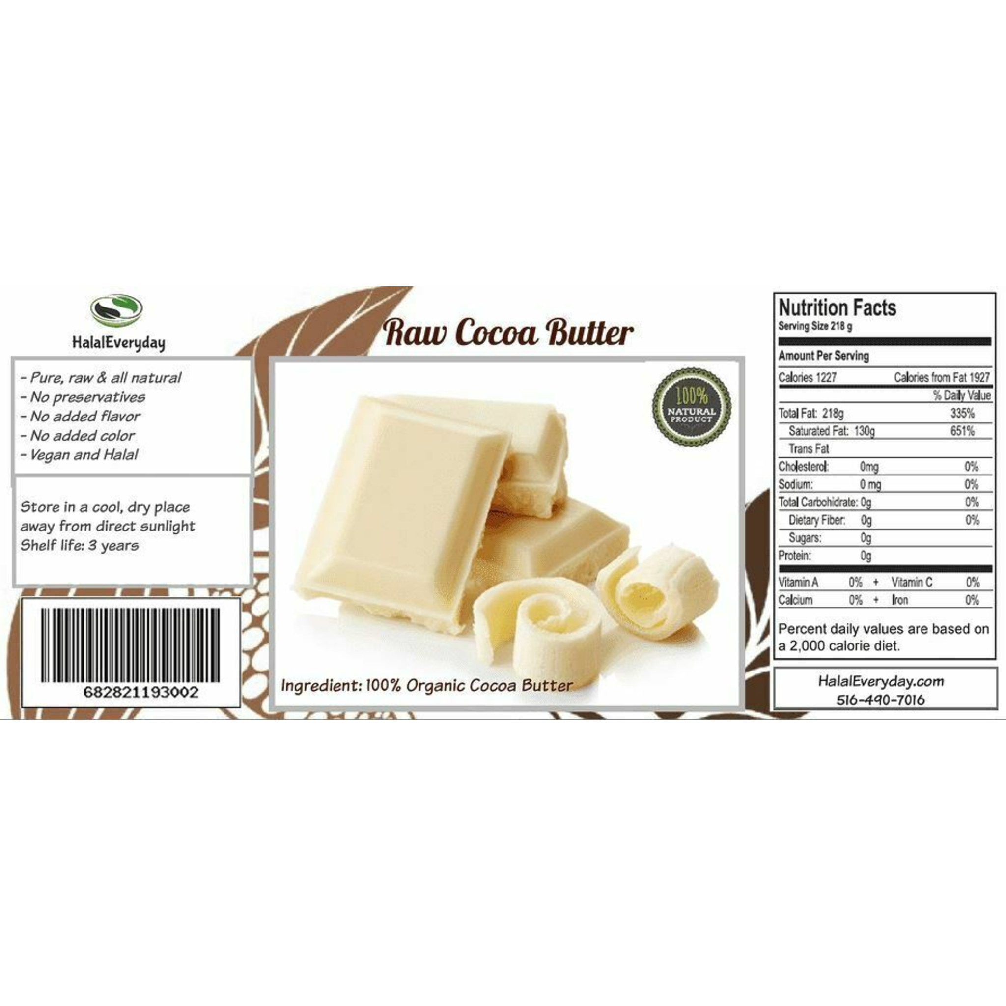 Cocoa Butter Wafers - HalalEveryday